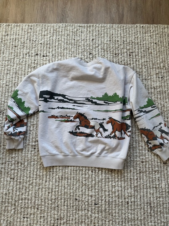 Daydreamer Running Horses Oversized Crewneck – Size Medium - Picture 3 of 6